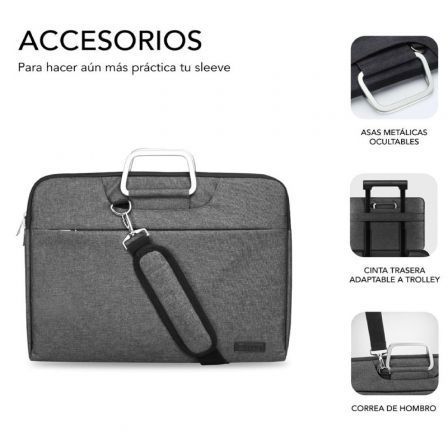 Subblim Maletín Business Laptop Sleeve 13,3-14 pulg Gris